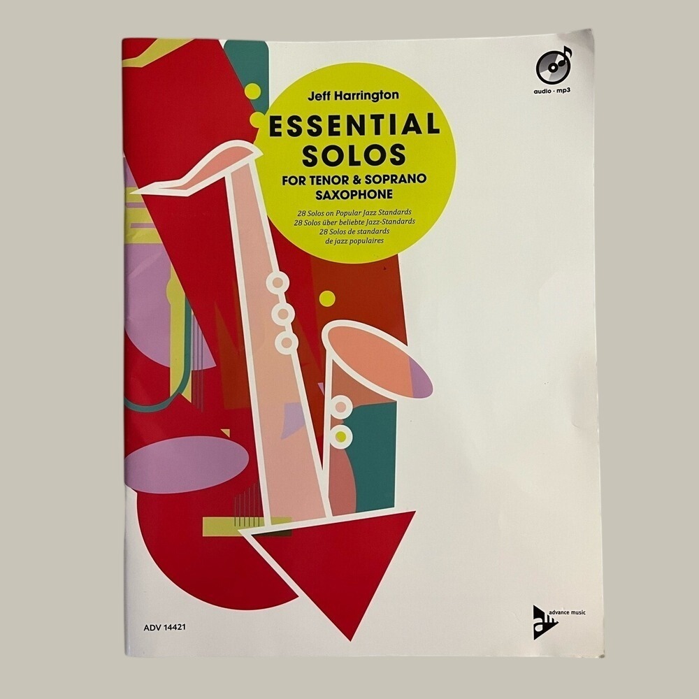 Essential Solos for Tenor & Soprano Saxophone 28 Solos Popular Jazz Book CD New